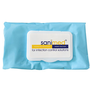 Sanimed 70% Alcohol Wipes (Pack of 100 Wipes)