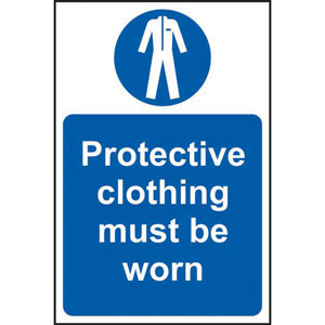 Mandatory Rigid PVC Sign (200 x 300mm) - Protective Clothing Must Be Worn