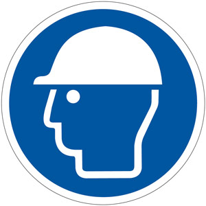 Safety Helmet Symbol - Floor Graphic (400mm dia)