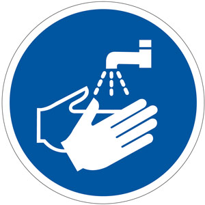 Wash Hands Symbol - Floor Graphic (400mm dia)