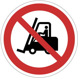 No Forklifts Symbol - Floor Graphic (400mm dia)