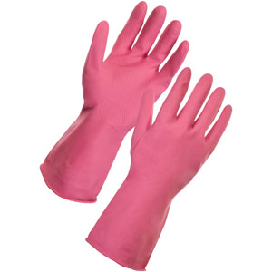 Supertouch Household Latex Gloves - Pink