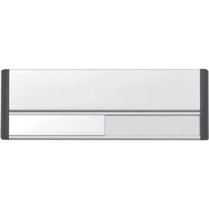 Door Slider System  - Silver Anodised With Black End Caps & Black Text (220mm x 75mm)