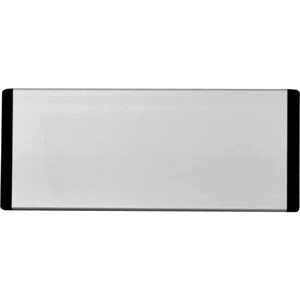Header Panel Only With Black End Caps & Black Text - Silver Anodised (220mm x 90mm)