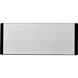 Door System -  Header Panel Only With Black End Caps & Black Text - Silver Anodised (320mm x 120mm)