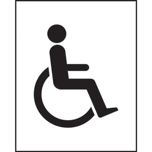 Disabled Symbol Sign - Self-Adhesive Vinyl (125 x 200mm)