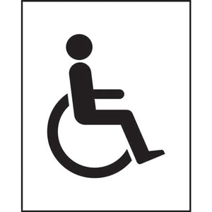 Disabled Symbol Sign - Non-Adhesive Rigid 1mm PVC Board (125 x 200mm)
