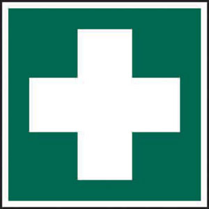 First Aid Symbol Sign - Self-Adhesive Vinyl (100 x 100mm)