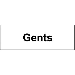 Gents' Sign - Self-Adhesive Vinyl (300 x 100mm)