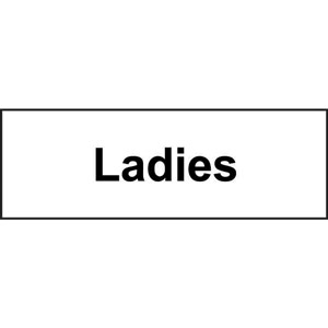Ladies' Sign - Non-Adhesive Rigid 1mm PVC Board (300 x 100mm)