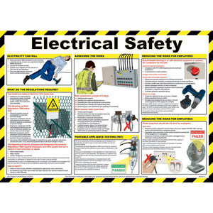 Safety Poster - Electrical safety - LAM 590 x 420mm