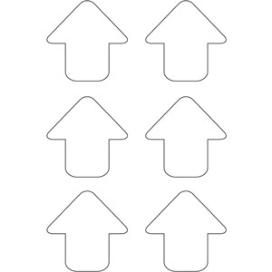 White Arrows Floor Signals - 90x90mm (Pack of 100)