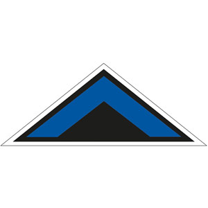 Blue/Black Arrow Chevron Symbol - Floor Graphic (500x200mm)