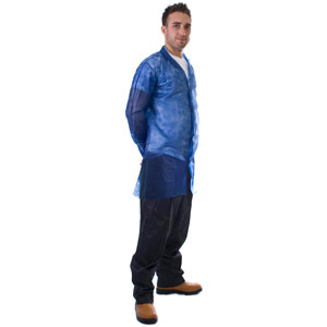Supertouch Non-Woven Coats - Poppers - Blue