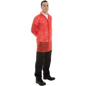Supertouch Non-Woven Coats - Velcro - Red