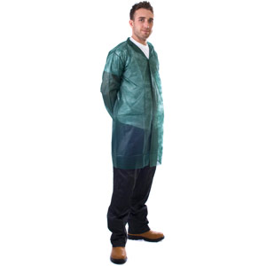 Supertouch Non-Woven Coats - Velcro - Green