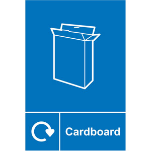 Cardboard' Recycling Sign - Self-Adhesive Vinyl (150x200mm)