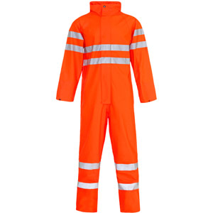 Supertouch Hi Vis Storm-Flex PU Coverall - Orange