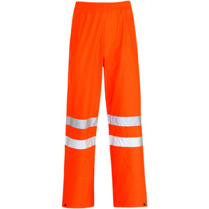 Supertouch Storm-Flex Hi-Vis PU Breathable Trousers with Knee Band - Orange
