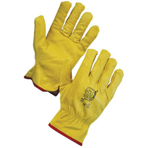 Supertouch Leather Driving Gloves - Yellow