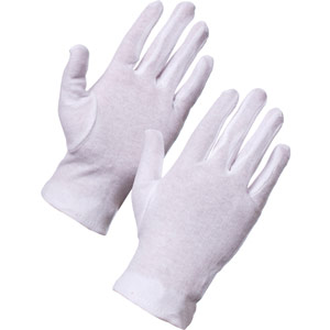 Supertouch Mens Cotton Gloves - Forchette - White