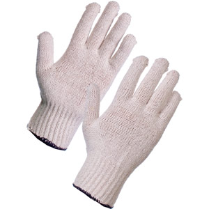 Supertouch Seamless Mixed Fibre Polycotton Gloves - Natural