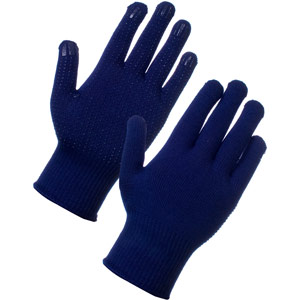 Supertouch Superthermal Gloves - PVC Dot - Blue