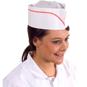 Supertouch Paper Forage Hats - White/Red