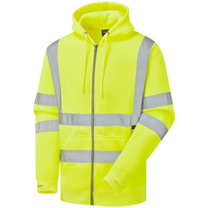 Supertouch Hi Vis Zipped Hoodie - Yellow