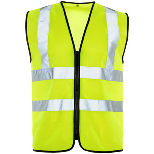 Supertouch Hi Vis Zip Vest - Yellow