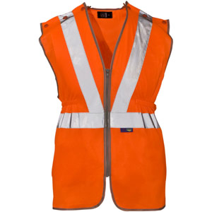 Supertouch Hi Vis Polyester Long Tracker Vest - Orange