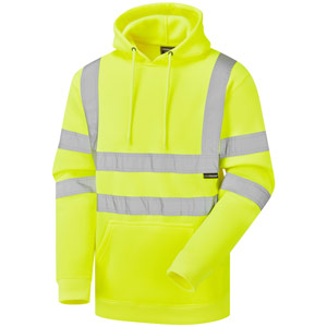 Supertouch Hi Vis Hooded Sweatshirt - Yellow