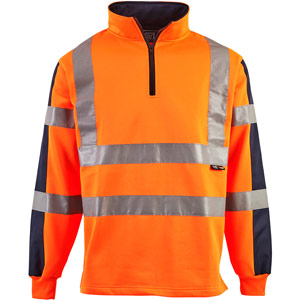 Supertouch Hi Vis 2 Tone Rugby Shirt - Orange