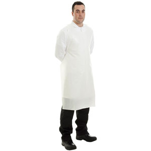 Supertouch PE Aprons Flat Packed - 50 Micron - Pack of 5x100 - White