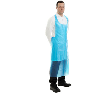 Supertouch PE Aprons on a Roll - 50 Micron - Pack of 5x100 - Blue