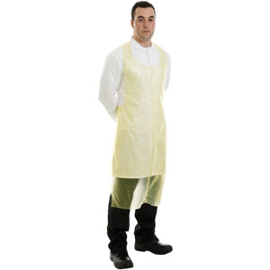 Supertouch PE Aprons on a Roll - 50 Micron - 69x138cm - Pack of 5x100 - Yellow