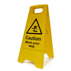 Spectrum Heavy Duty A-Board - Caution Mind Your Step