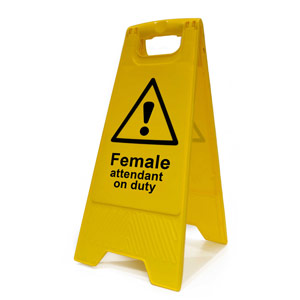 Spectrum Heavy Duty A-Board - Female Attendant On Duty