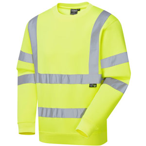 Supertouch Hi Vis Crew Neck Sweatshirt - Yellow