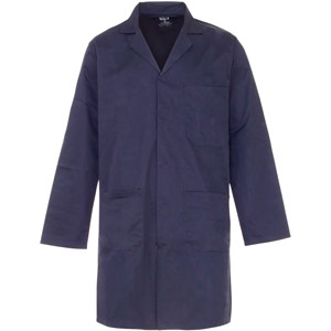 Supertouch Polycotton Lab Coat - Navy
