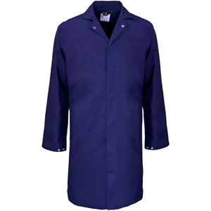 Supertouch Polycotton Food Coat - Inner Pocket - Navy