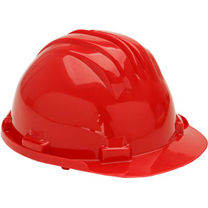 Supertouch 5-RG Safety Helmet with Wheel Ratchet - Red