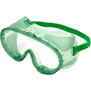 Supertouch E30 Anti-Scratch Adjustable Safety Goggles - Clear/Green - One Size