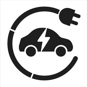 EV Charge Point Symbol Stencil (1m x 1m)