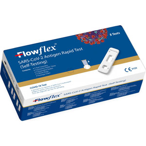 FlowFlex COVID-19 Rapid Antigen Nasal Lateral Flow Test Kits - Pack of 5