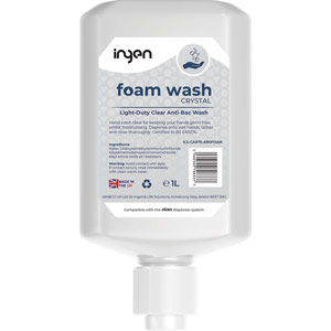 Elixa Crystal Foam Wash - Light-Duty Anti-Bacterial Hand Soap (Clear) Cartridges