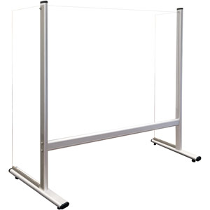 Counter And Desk Protection Screen With Side Panels, Acrylic Glass, 1000x650mm