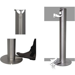 Ilona Stainless Steel Foot-Operated Sanitiser Stand