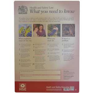 Health & Safety Law Poster - LAM (420 x 594mm)