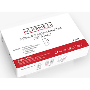 Hughes Healthcare COVID-19 Rapid Antigen (Nasal) Lateral Flow Test Kit (Individually packed)